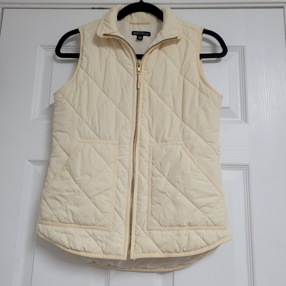 J.crew Mercantile Quilted Zip Up Vest .